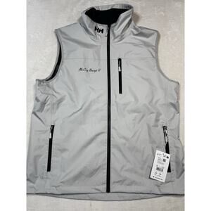 Helly Hansen Crew Vest XL Gray Softshell Windproof Water-Resistant Note-Has Logo